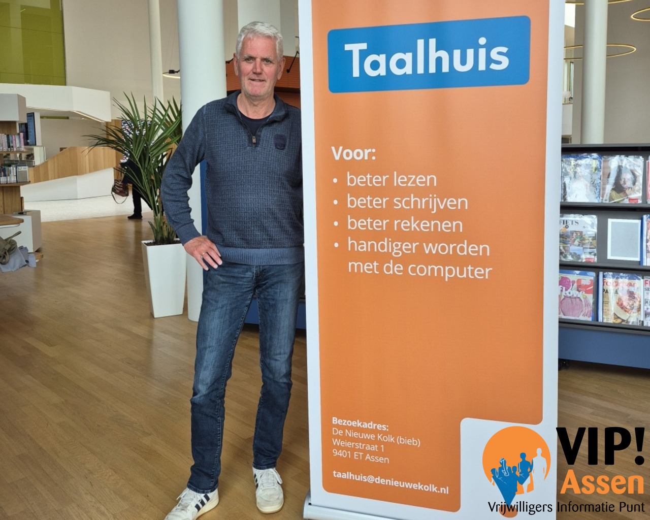 Vrijwilligersverhaal mei: Gjalt maakt rekenen praktisch &eacute;n leuk bij het Taalhuis Assen 